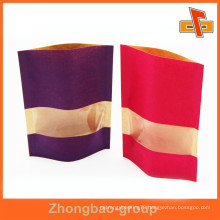 Factory sale stand up kraft paper bag with plastic lining